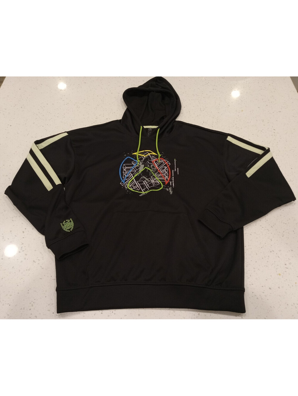 Adidas Xbox Donovan Mitchell Hoodie Mens Medium Black Spida Geometric Graphic M